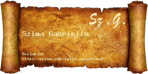 Szima Gabriella névjegykártya