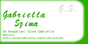 gabriella szima business card